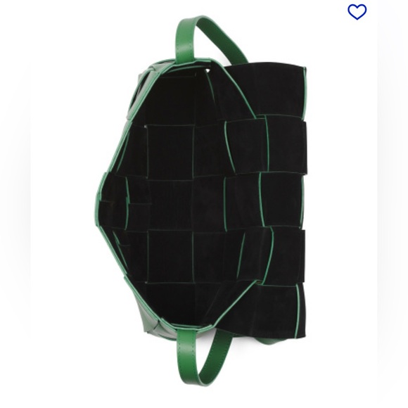 Isadora Made in Italy Kelly Green Woven Leather Crossbody Bag - Picture 6 of 17